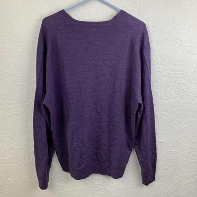 #32 Calvin Klein XXL Extra FIne Merino Purple Sweater