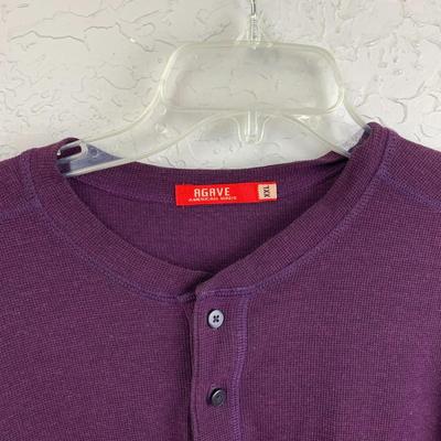 #33 Agave XXL Purple 1/4 Button Sweater