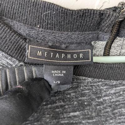 #61 Metaphor Black/Gray Sweater Dress Size Large