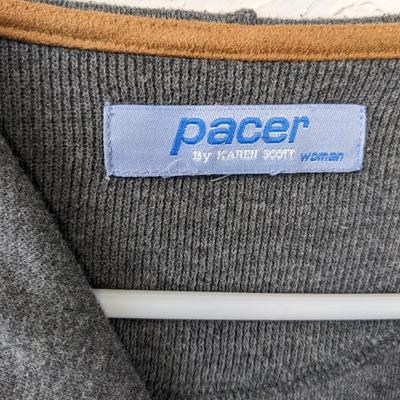 #75 Pacer Women's Gray Zip Up Hoodie