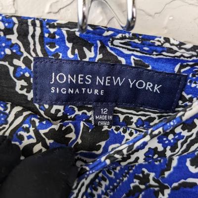 #82 Jones New York Blue/Black Skirt Size 12