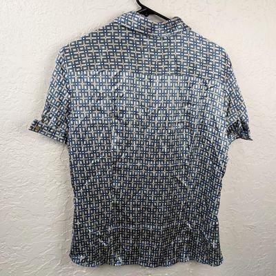 #83 Blue Button Up Shirt Size Large
