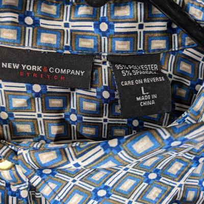 #83 Blue Button Up Shirt Size Large