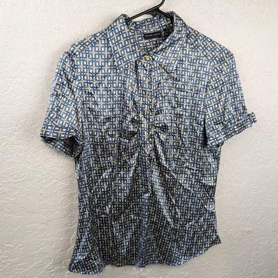 #83 Blue Button Up Shirt Size Large