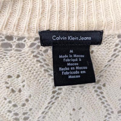 #88 Calvin Klein Medium White Sweater