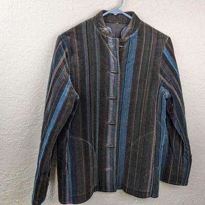 #92 Gray/ Blue Velvet Jacket- No Tag