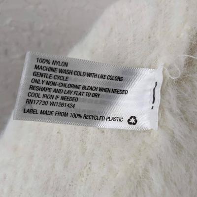 #98 White Cropped Fuzzy Cardigan Size Large