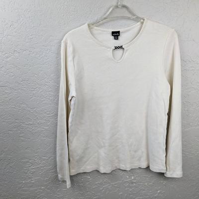 #108 Rafella White Long Sleeve Shirt