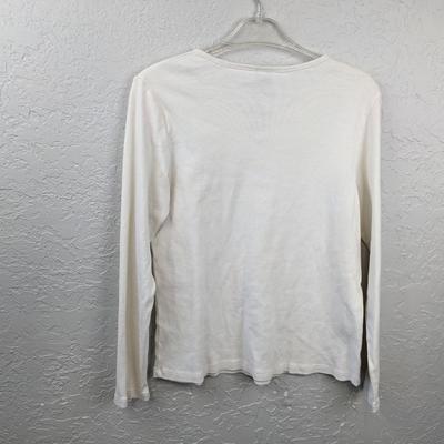 #108 Rafella White Long Sleeve Shirt