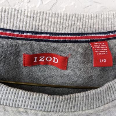 #112 Izod Gray Large Sweatshirt