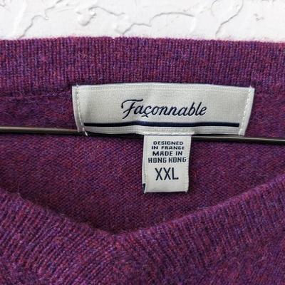 #114 Faconnable Purple Sweater Men's XXL