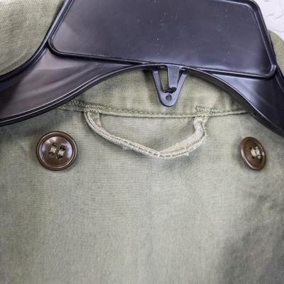 #145 Army Green Jacket With Paint