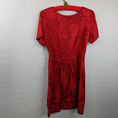 #152 Red Vintage Dress Size 8