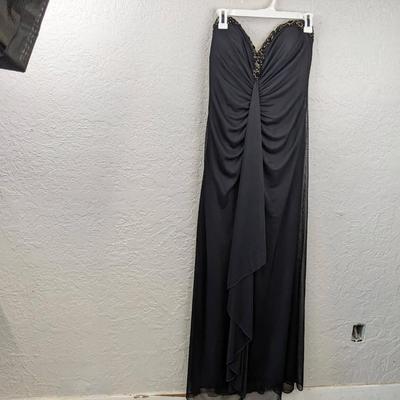 #157 Strapless Black Dress Size 14