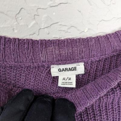 #160 Purple Tie Sweater Size Medium