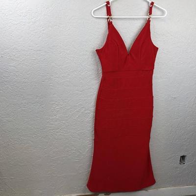 #165 Emerald Sundae Red Dress Size Medium