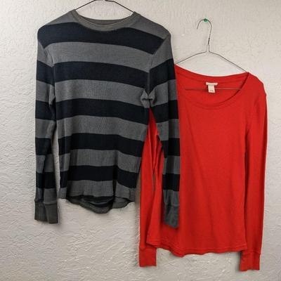 #166 Red & Black/Gray Longsleeve Small/Medium Shirts