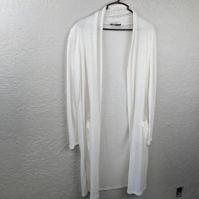 #167 Giuliana XS Long White Cardigan