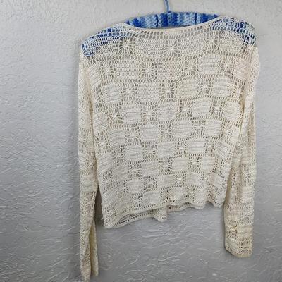 #179 Crochet Tan Sweater