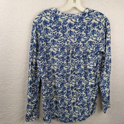 #182 Blue/White Floral Blouse