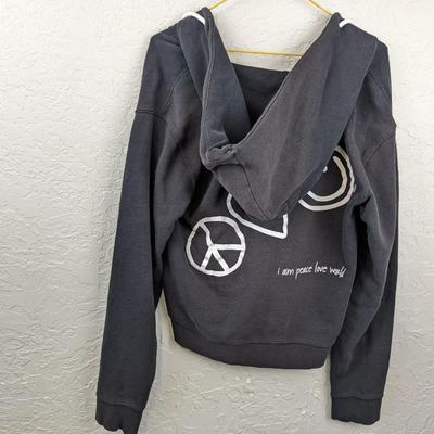 #191 Peace Love World XSmall Zip Up Jacket