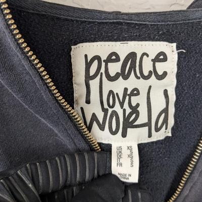 #191 Peace Love World XSmall Zip Up Jacket