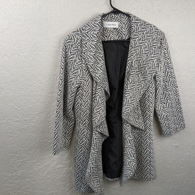 #196 Calvin Klein Size 8 Black/White Jacket