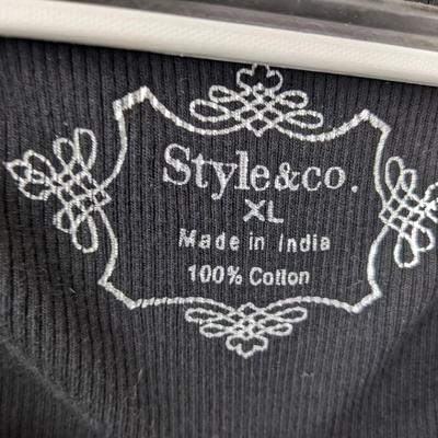 #207 Style & Co. XL Cotton Black Shirt