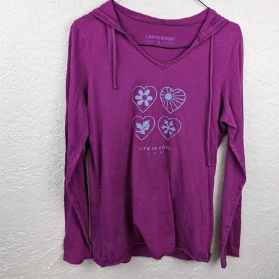 #210 Life is Good Purple Small Sweatshirt