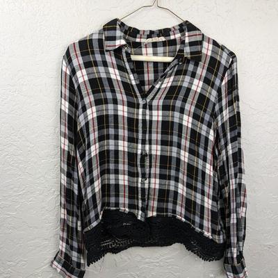 #214 Small Plaid & Lace Shirt