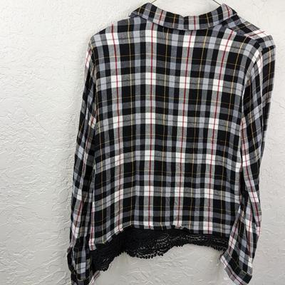 #214 Small Plaid & Lace Shirt