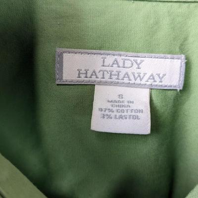 #217 Lady Hathaway Small Green Button Down Shirt