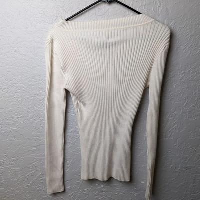 #244 Calvin Klein Jeans Large White Sweater