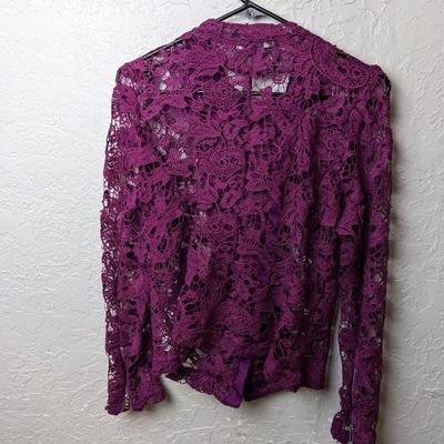 #245 Kate & Mallory Small Purple Lace Jacket