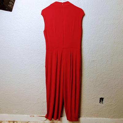 #249 London Times Size 10 Red Jumpsuit
