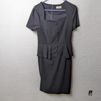 #251 Vintage Redifined Black Dress Size Large