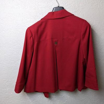 #255 George By Mark Eisen Ladie's Red Jacket Size Large