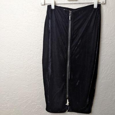 #263 Velvet Zip Up Skirt Size XSmall