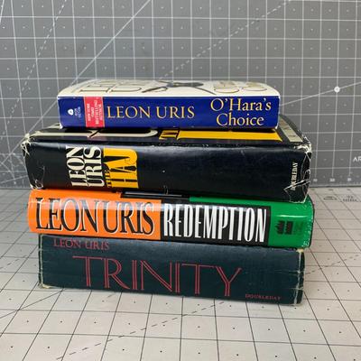 #265 Leon Uris Four Hardback Books