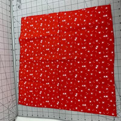 #345 Red Heart Dinner Napkins