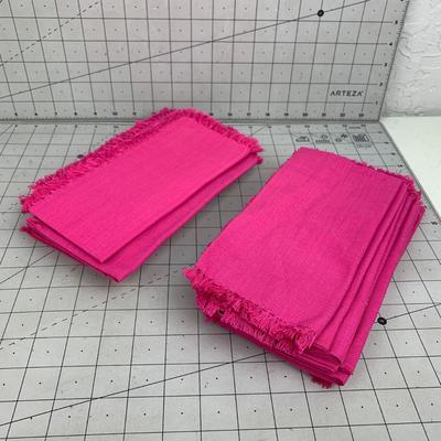 #346 Hot Pink- Frilled Edge Dinner Napkin