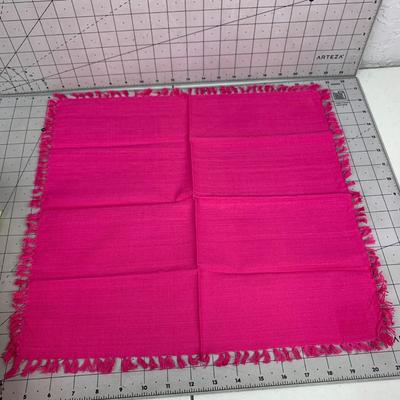 #346 Hot Pink- Frilled Edge Dinner Napkin