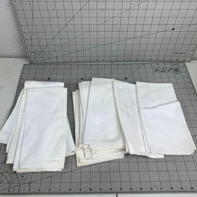 #354 White Dinner Cloth Napkins