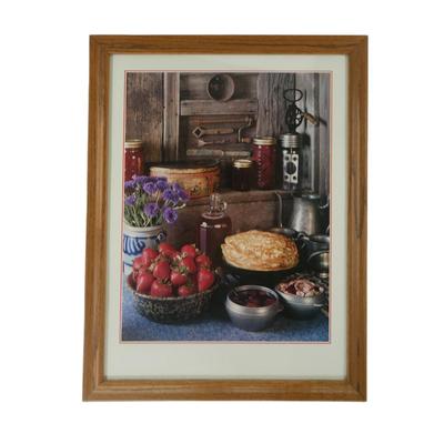 "Peach Pastry and Lace" and "Strawberry Crepes" Framed Lithographs