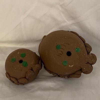 Vintage Signed Margaret Hudson Earth Arts Studio Quail Clay Sculptures