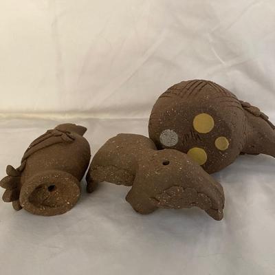 Vintage Signed Margaret Hudson Earth Arts Studio Clay Sculptures