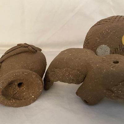 Vintage Signed Margaret Hudson Earth Arts Studio Clay Sculptures