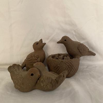 Vintage Signed Margaret Hudson Earth Arts Studio Clay Sculptures