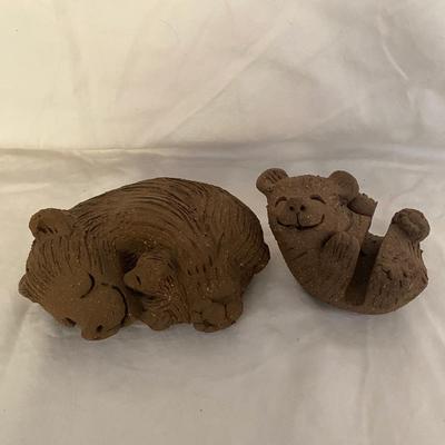 Vintage Signed Margaret Hudson Earth Arts Studio Clay Sculptures