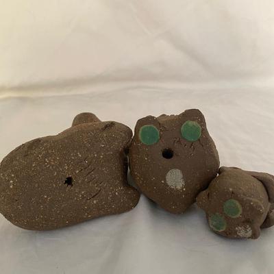 Vintage Signed Margaret Hudson Earth Arts Studio Clay Sculptures